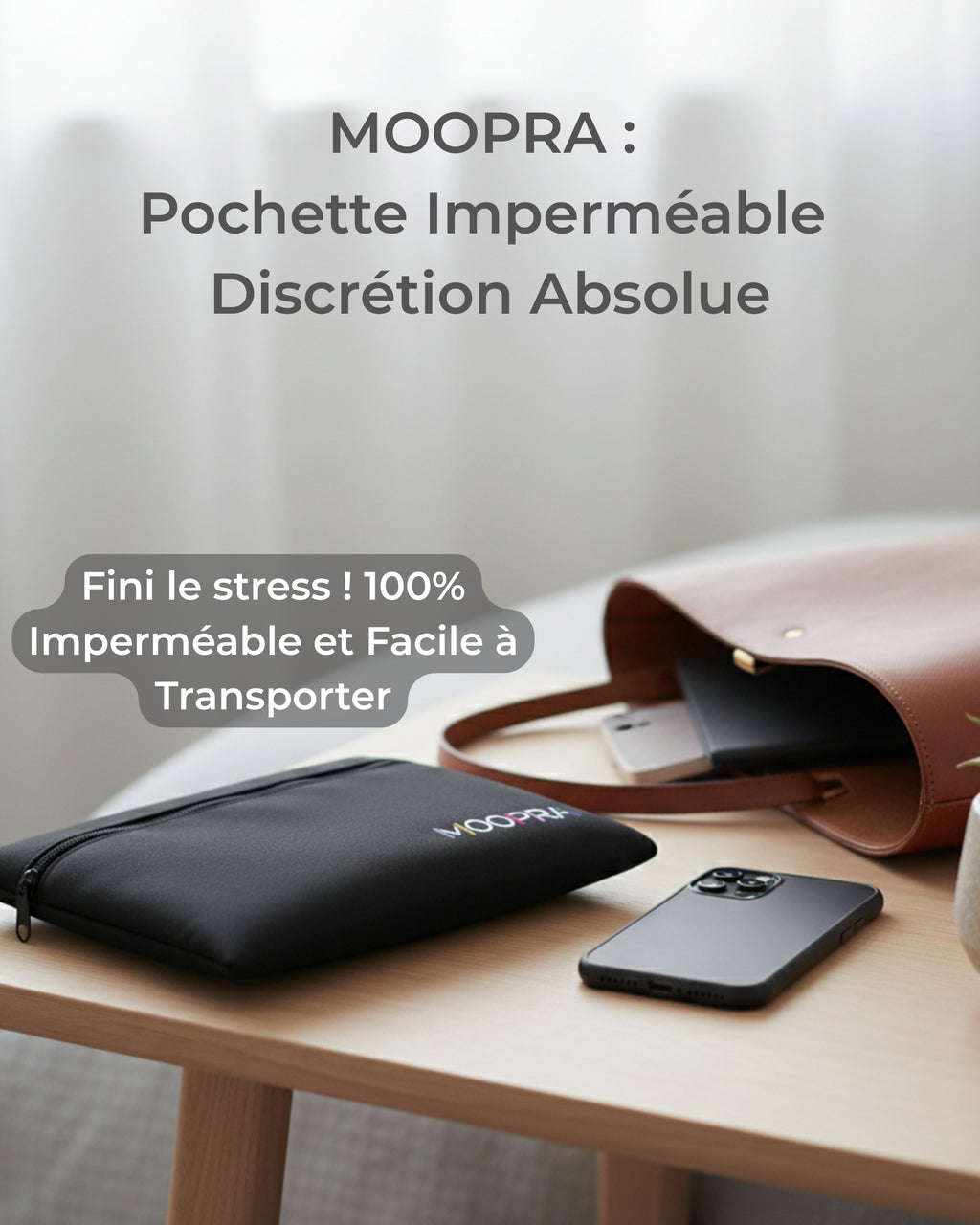 Lot 2 Pochettes Étanches + Filet de Lavage pour Culotte Menstruelle