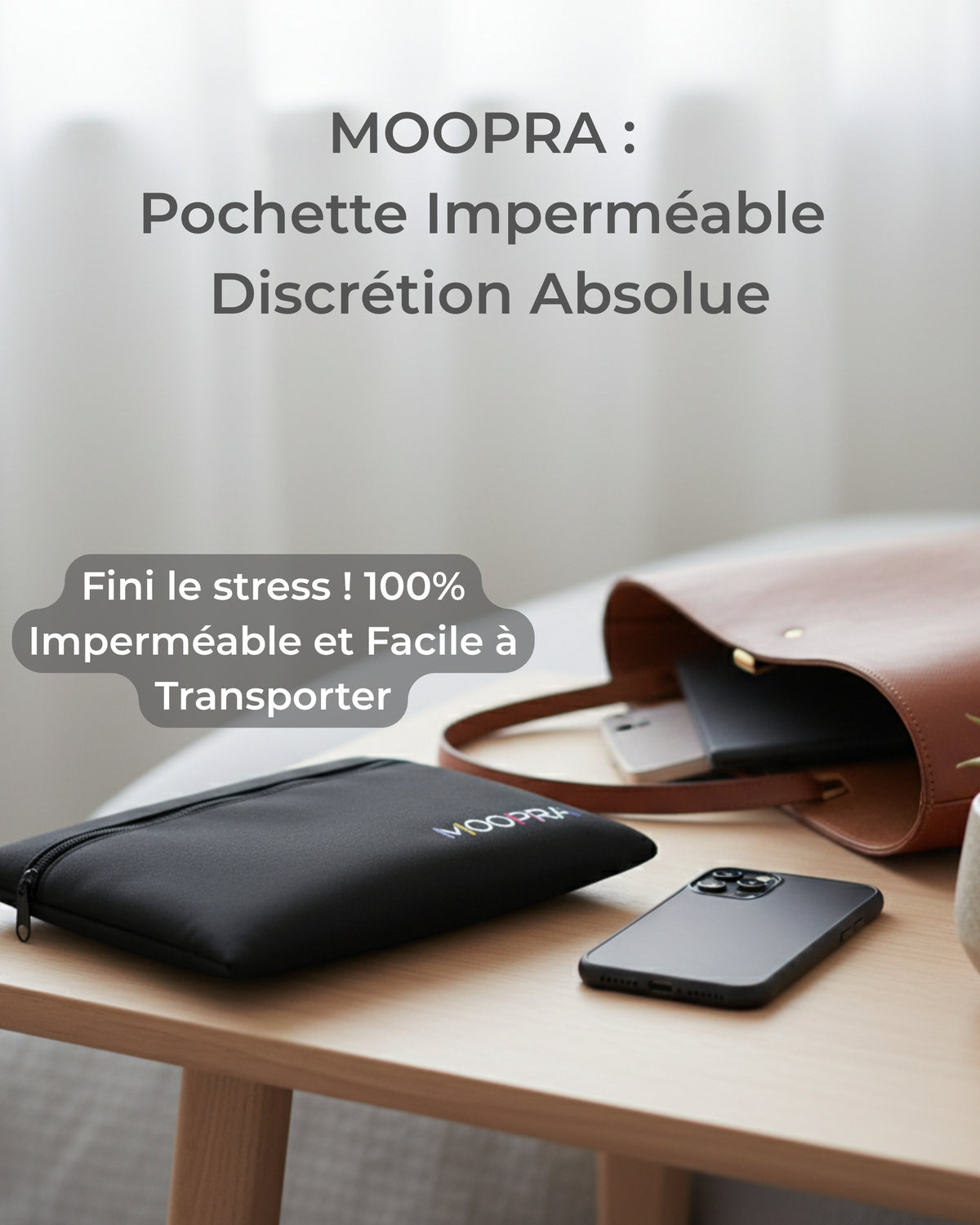 Lot 2 Pochettes Étanches + Filet de Lavage pour Culotte Menstruelle
