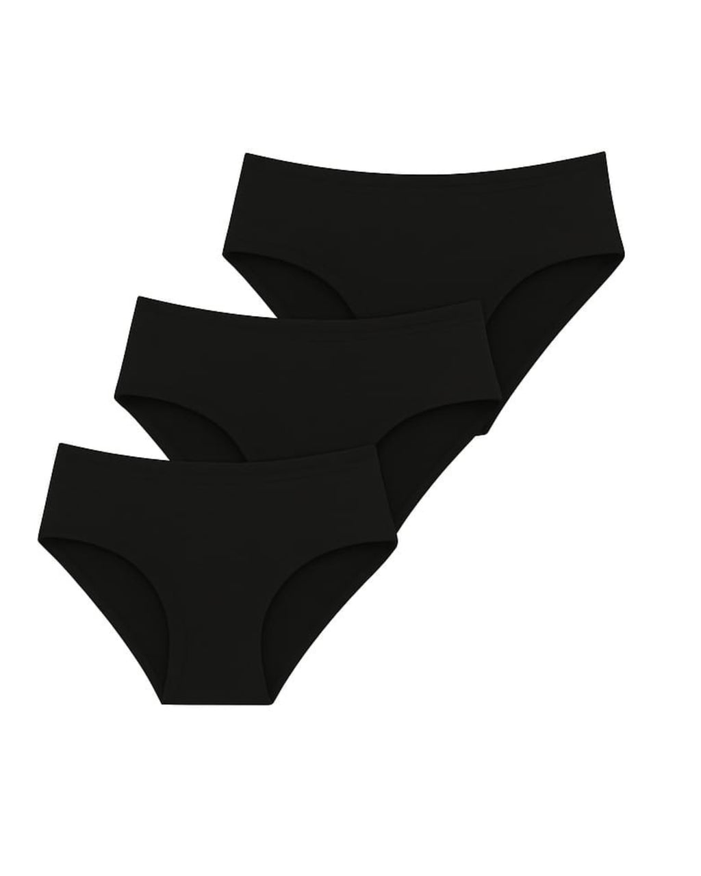 LOT 3 CULOTTES EVA NOIR - SECONDE PEAU SANS COUTURES